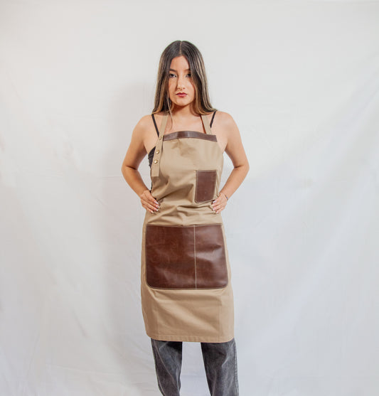 StylishPremium fabric and leather aprons