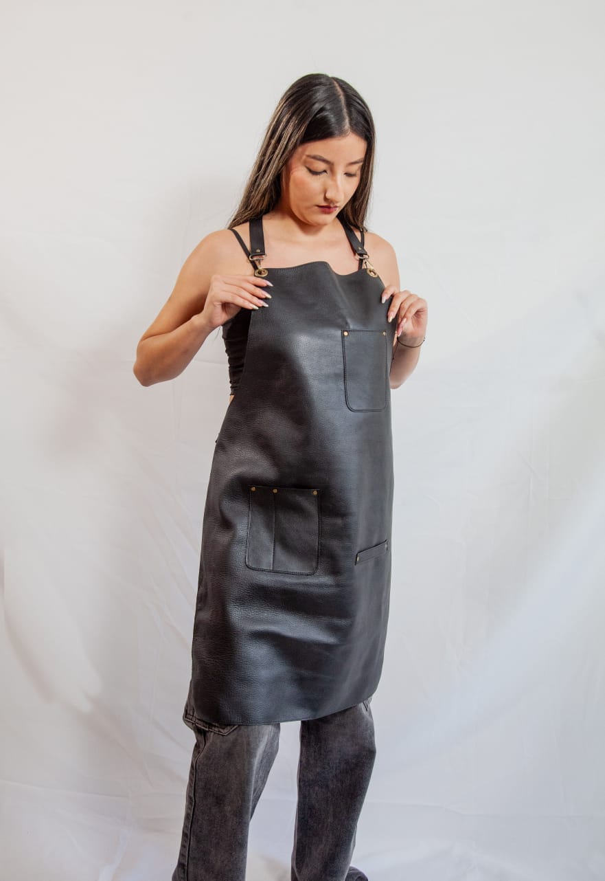 StylishPremium fabric and leather  aprons.                                                                          No online sales for the moment please text or email.