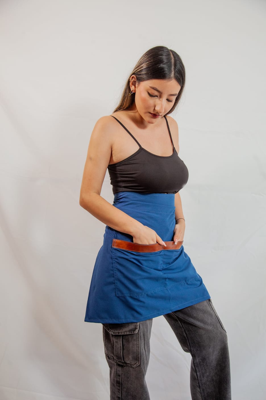 StylishPremium fabric and leather  aprons.                                                                          No online sales for the moment please text or email.